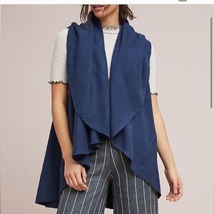 Anthropologie Cascades Shawl Sweater Vest